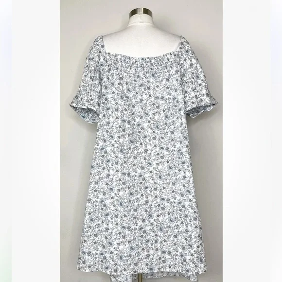 J. Crew Cotton Poplin Shift Dress Floral Vines. Size: 3X - Picture 2 of 7
